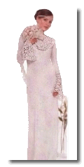 Свадебное платье с ажурным воротником
