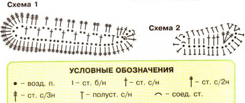 листики крючком схема