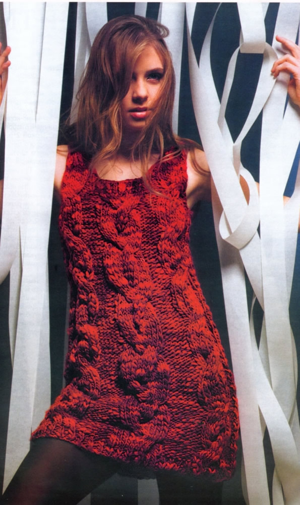 платье вязаное мини мода