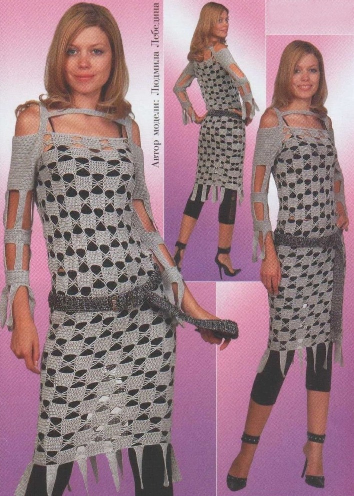 вязаное крючком платье